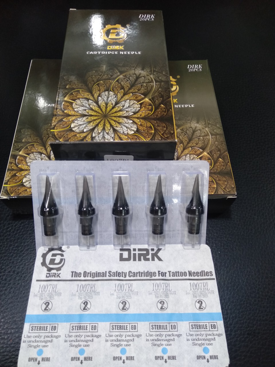 Vỉ 5 kim xăm dirk 3rl.5rl.7rl9rl máy pen. v kim xăm máy pen cao cấp siêu bén