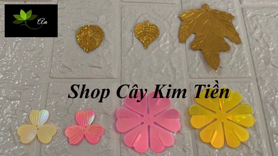 Lá hồng, lá bồ đề kim sa , kim sa 3 cánh, bông dạ làm cây kim tiền, cành vàng lá ngọc