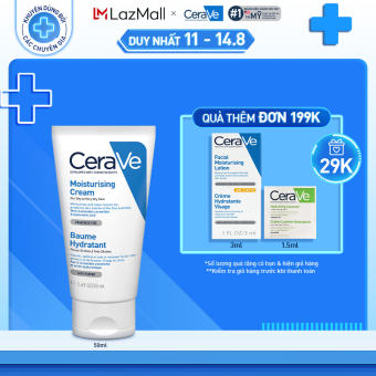 Kem dưỡng ẩm toàn thân (cơ thể và da mặt) Cerave Moisturizing Cream 50ML