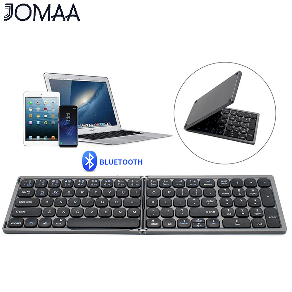 Jomaa bàn phím bluetooth không dây gấp gọn bàn phím di động nhẹ bàn phím bluetooth có sẵn cho điện thoại di động máy tính bảng máy tính xách tay