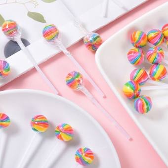 Combo 20 Cây kẹo Mút cầu vồng mini