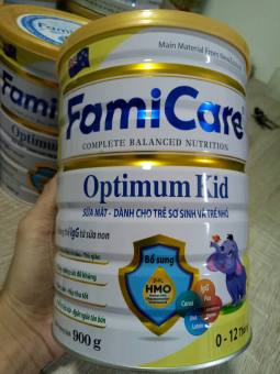 Sữa mát cho bé 0-12 tháng Famicare Optimum Kid - Lon 900g - Bổ sung sữa non tăng cường đề kháng, ngừa táo bón