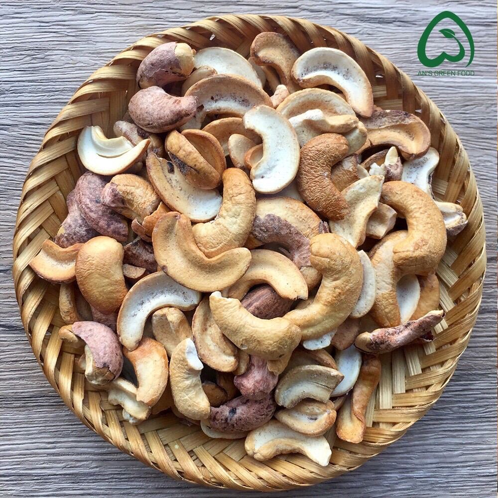1kg (2 hộp ) Hạt điều A Cồ rang muối Bình Phước Loại B Giòn, béo, thơm ngon, không vụn NOLA FOOD