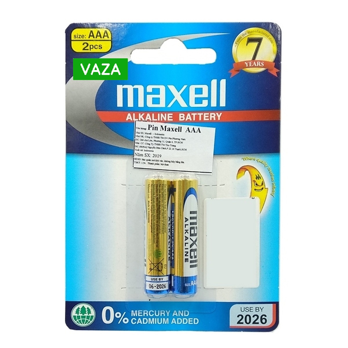 Pin maxell alkaline dùng cho máy đo huyết áp omron - vỉ 2 viên