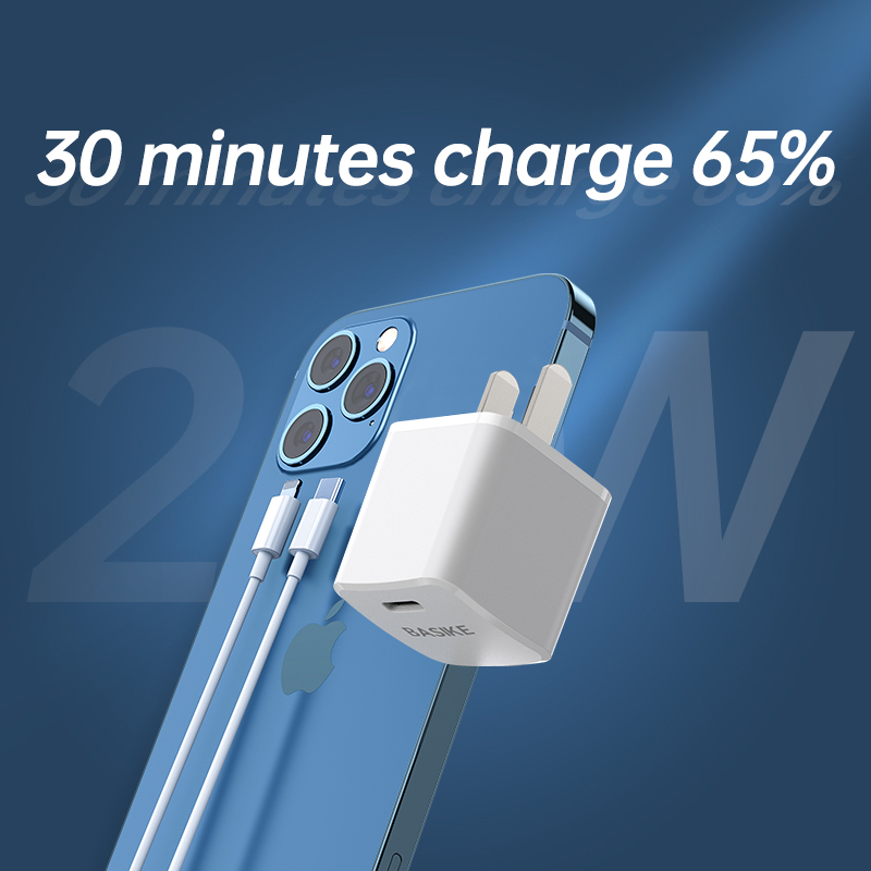 Bộ sạc nhanh 100V-240V PD 20W di động mini cho Iphone 8-12 Bộ sạc nhanh siêu nhanh cho Iphone Bộ sạc du lịch Bộ sạc nhanh Bộ đồ sạc nhanh