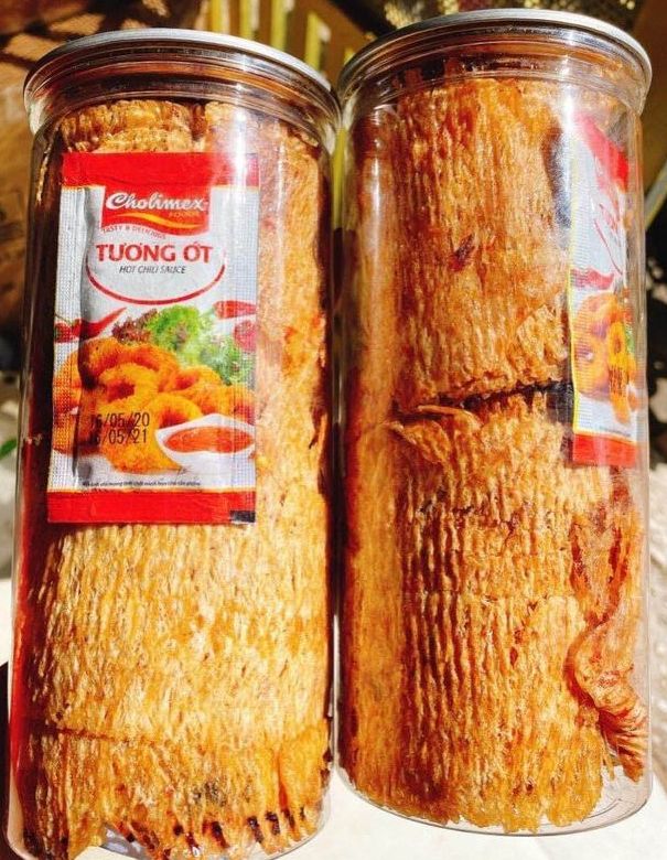 Mực cán tẩm gia vị - hủ 200gr - thơm dai