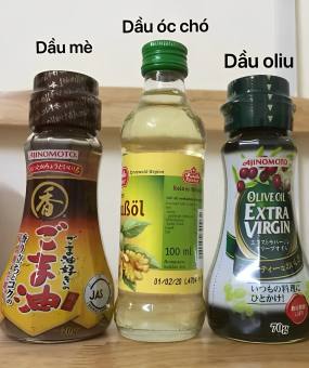 Combo 3 Chai Dầu Ăn Dặm Cho Bé - Dầu Mè, Dầu Olive, Dầu Óc Chó