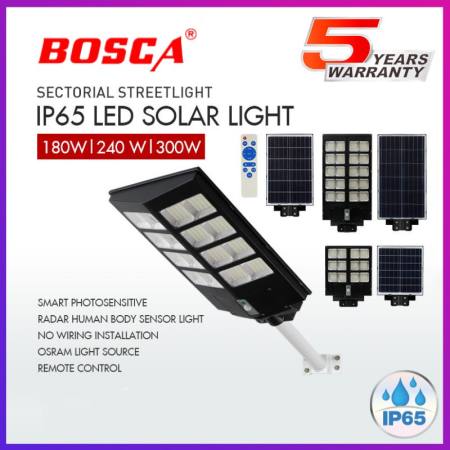 BOSCA Solar Street Light with Sensor and Remote Control