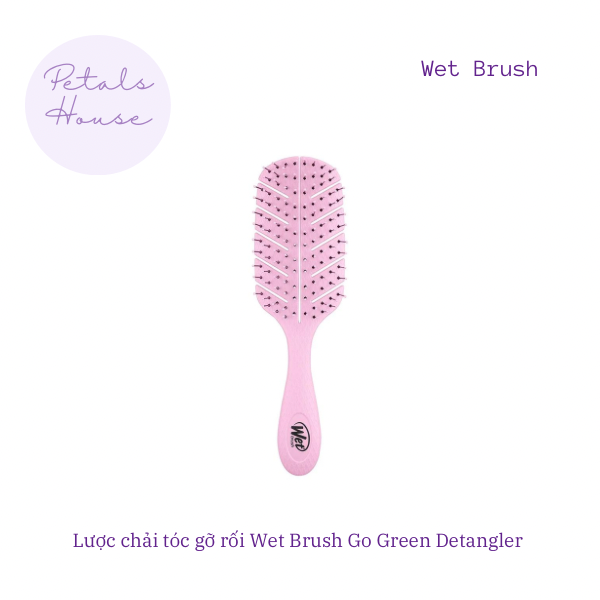 Lược chải tóc gỡ rối Wet Brush Go Green Detangler (PINK)