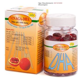 Dầu gấc viên nang VINAGA-DHA lọ 100 viên