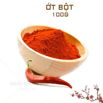 Bột ớt nguyên chất 100g (Nguyên liệu làm đồ ăn Hàn Quốc, khô, cay, thơm)