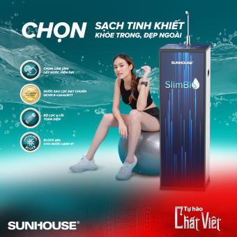 Máy lọc nước nóng lạnh 10 lõi SUNHOUSE SHR76214CK-S