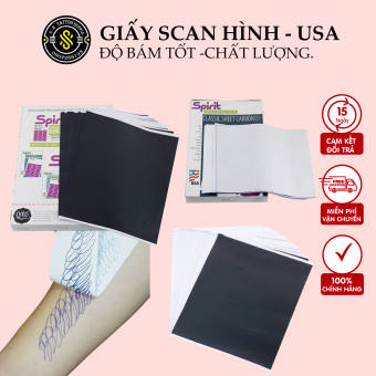 Giấy Scan Hình Xăm [Tặng quà + Freeship] 💝Giấy Than 1 lớp scan hình xăm in nhiều lần không nhoè