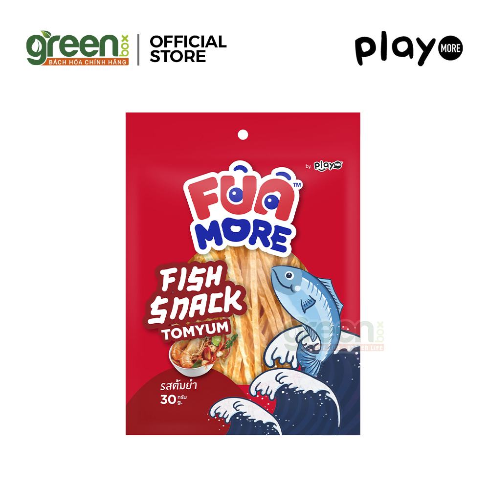 Đồ ăn vặt khô cá sợi vị Tomyum Funmore Playmore Thái Lan 30g