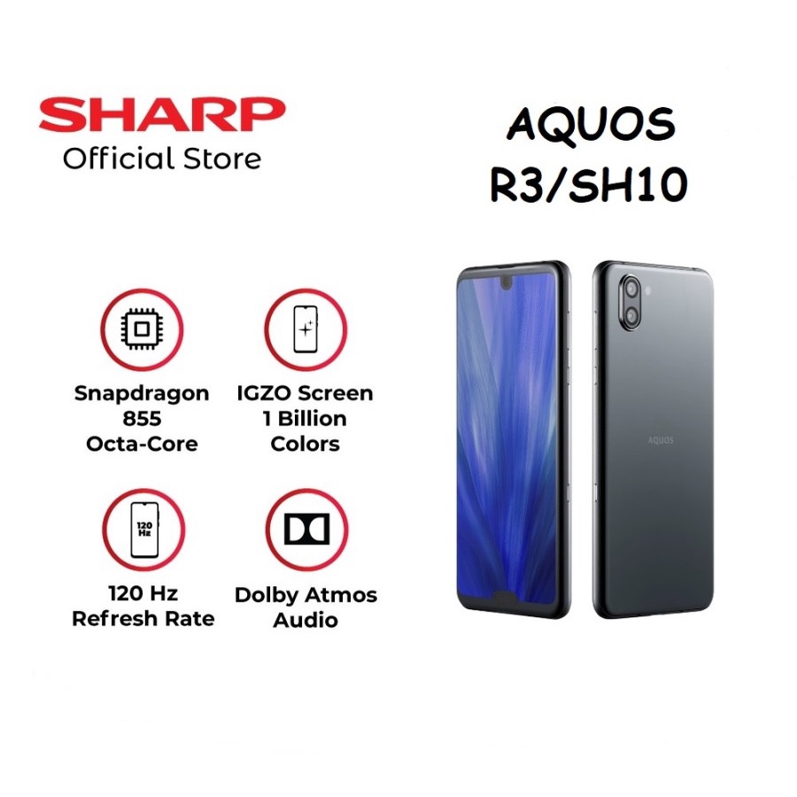 Điện thoại sharp aquos r3, tặng ốp lưng , chip snarp 855 ram 6g màn hình 120hz cấu hình cao