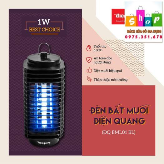 Freeship-Đèn bắt muỗi Điện Quang ĐQ EML01 BL- Hàng chính hãng-Giadung24h