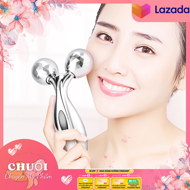 Con lăn Massage 3D Hàn Quốc Cao Cấp | Con lăn massage mặt 3D cao cấp | Con lăn massage mặt và toàn thân 3D tạo cằm v-line, thon gọn bắp chân