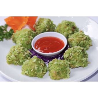 Chả cá viên tẩm cốm dẹp xanh 30 viên 370g (giao Tphcm)