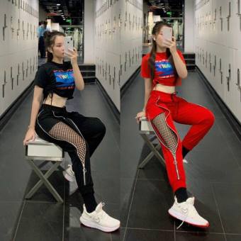 bộ thể thao nữ , quần chất gió áo chất thun