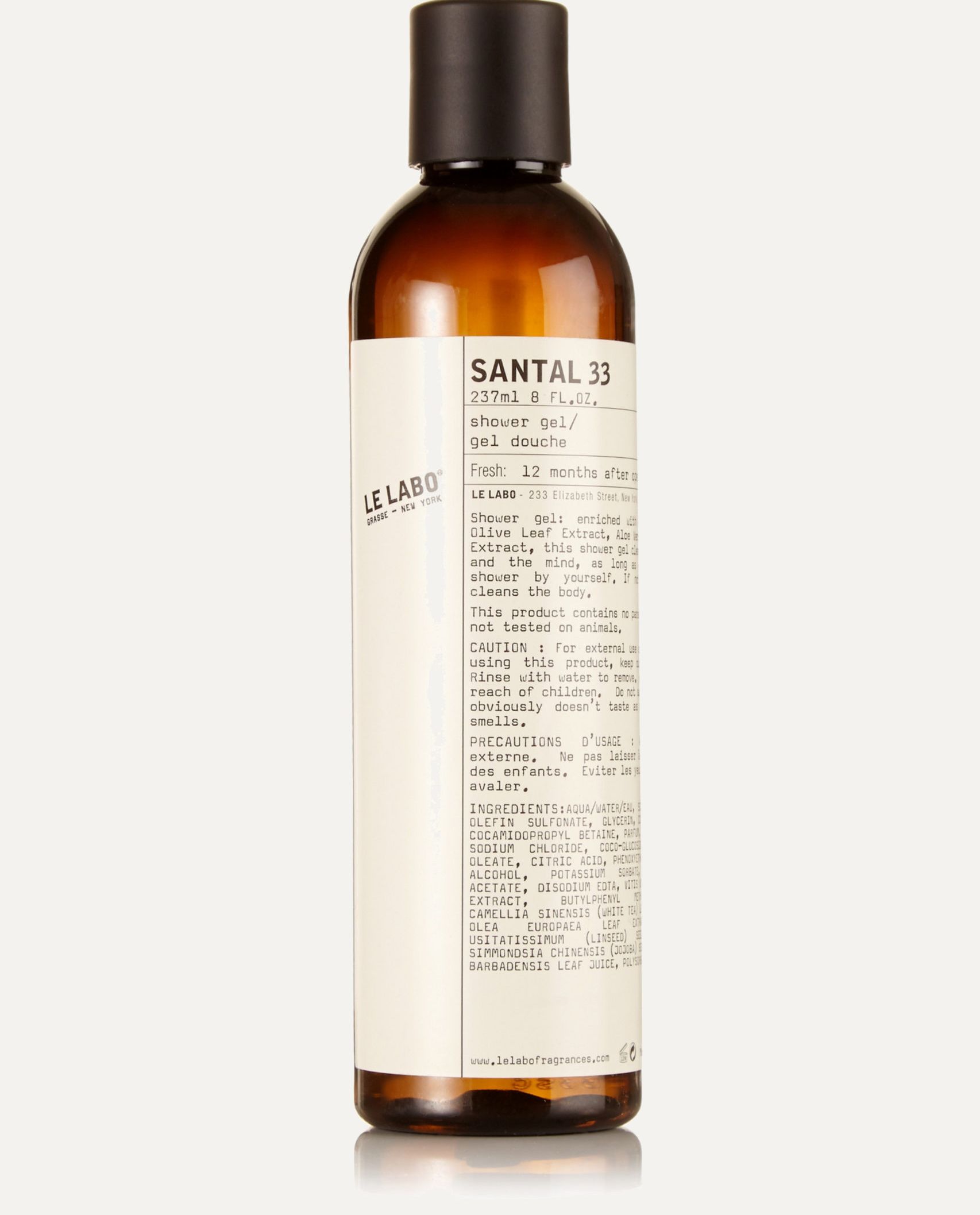 Sữa tắm hương nước hoa dạng gel L.e La.bo Santal 33 Shower Gel chai 237ml của Pháp