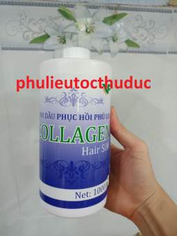 1000ml Tinh dầu phục hồi phủ lụa Collagen hair sili chai xanh