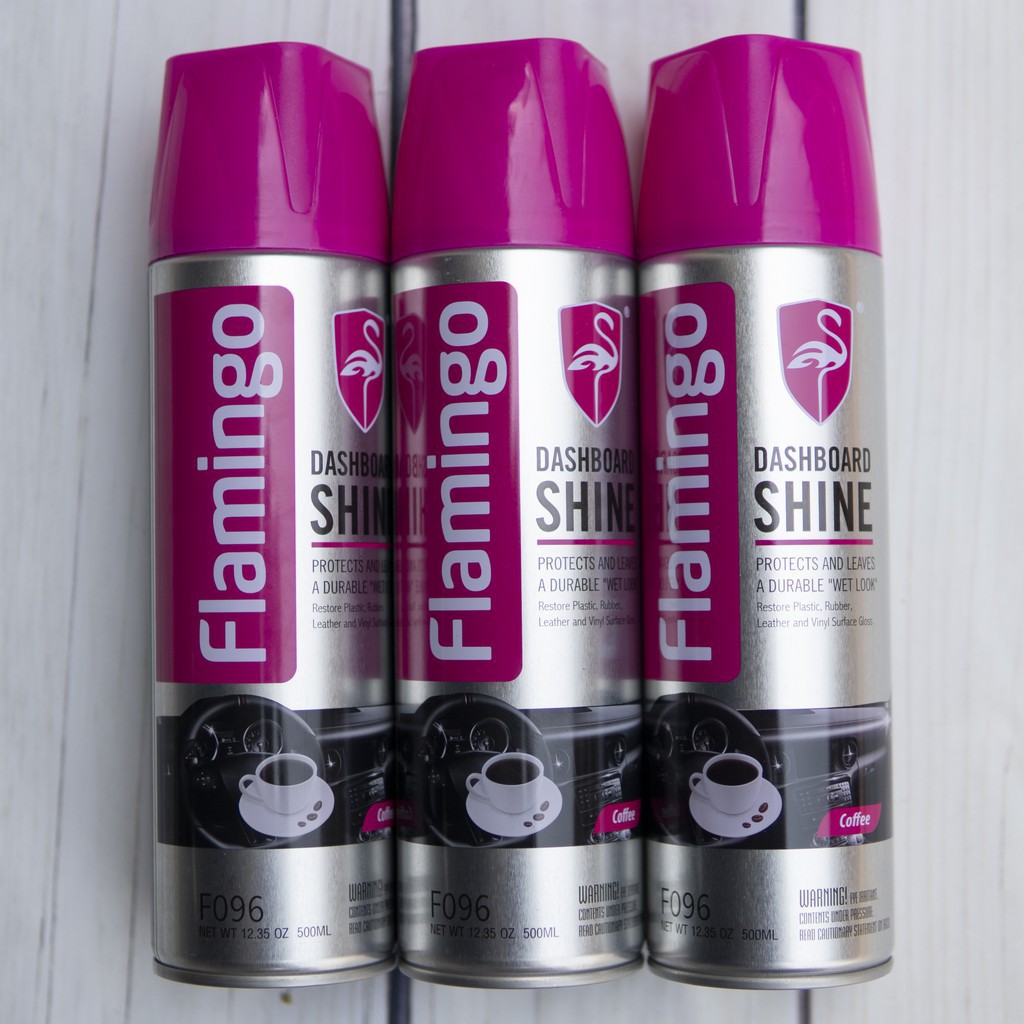 Bình xịt vệ sinh taplo và nội thất xe ô tô chính hãng Flamingo hương cà phê , bình xịt vệ sinh nội thất xe hơi tiện lợi KPlus 12