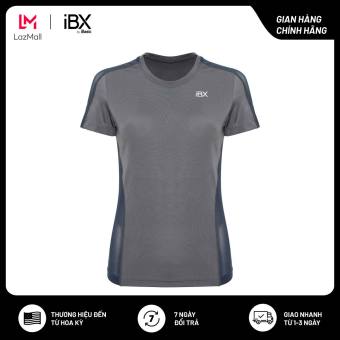 Áo thun nữ thể thao tay ngắn phối viền lưới iBasic IBX130