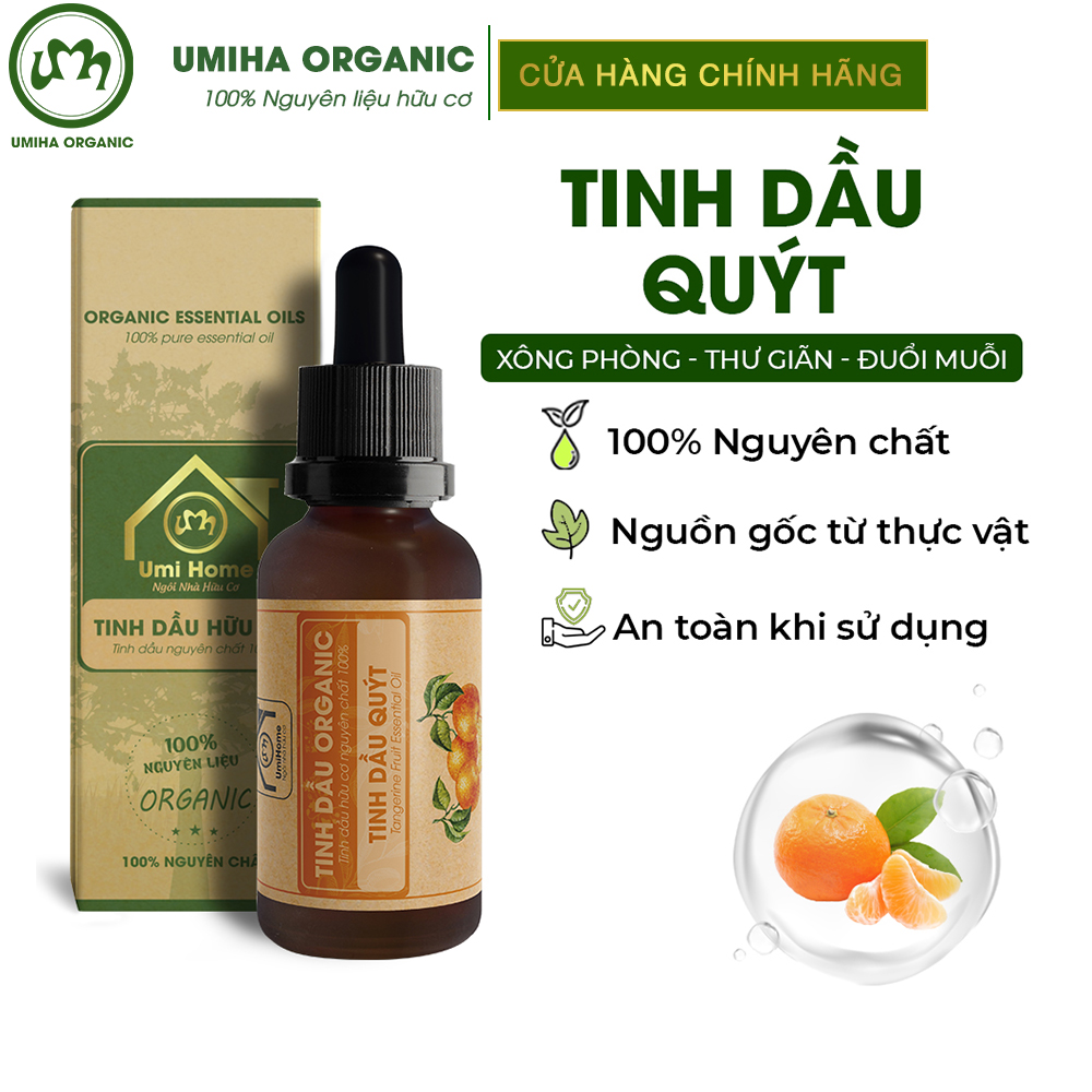 Tinh dầu Quýt hữu cơ UMIHA nguyên chất Mandarin Essential Oil 100% Organic