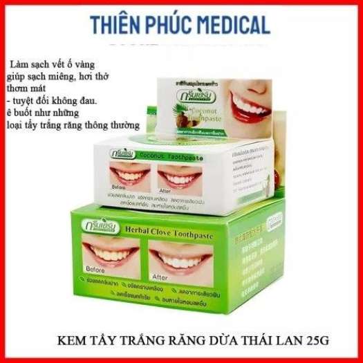 Bột trắng răng dừa thái lan, Ngăn ngừa tốt các vấn đề về nướu, mảng bám, sâu răng