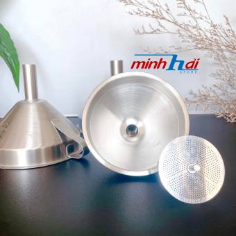 D1- Phễu Inox SUS 304 Có Lưới Lọc Cao Cấp - Quặng Inox SUS 304 có Size lớn 18cm / 15 / 13 / 11cm - Dụng Cụ Bếp. Cửa Hàng Đoàn Việt