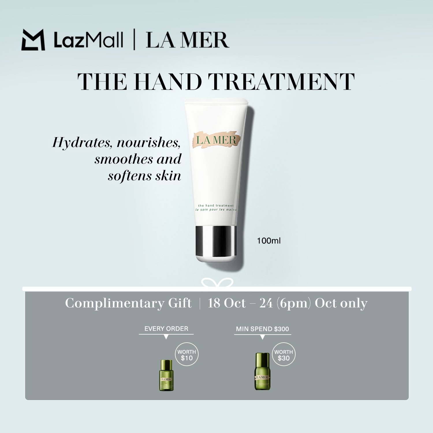 La Mer Hand Treatment 100Ml - Hydrating & Softening Hand Cream For