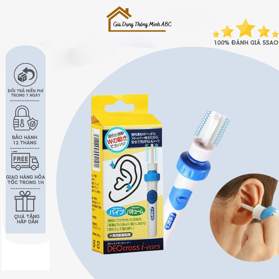 Máy hút ráy tai - bộ lấy ráy tai cao cấp, hút ráy tai tự động, an toàn, thông minh - gia dụng abc