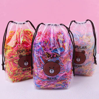 Túi gấu dây rút 4000 dây thun buộc tóc nhiều màu - Túi chun cột tóc 4000 dây