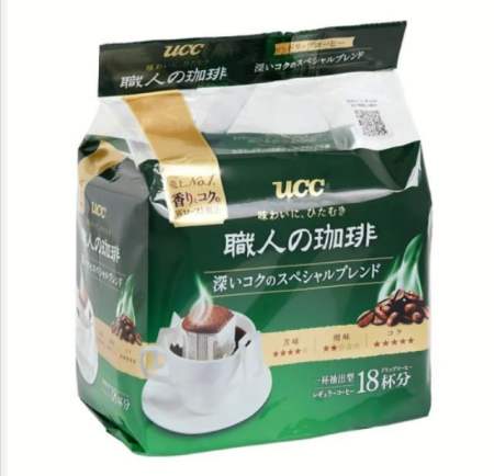 Japan Ucc Instant Drip Craftsman Coffee - 16 pcs Green