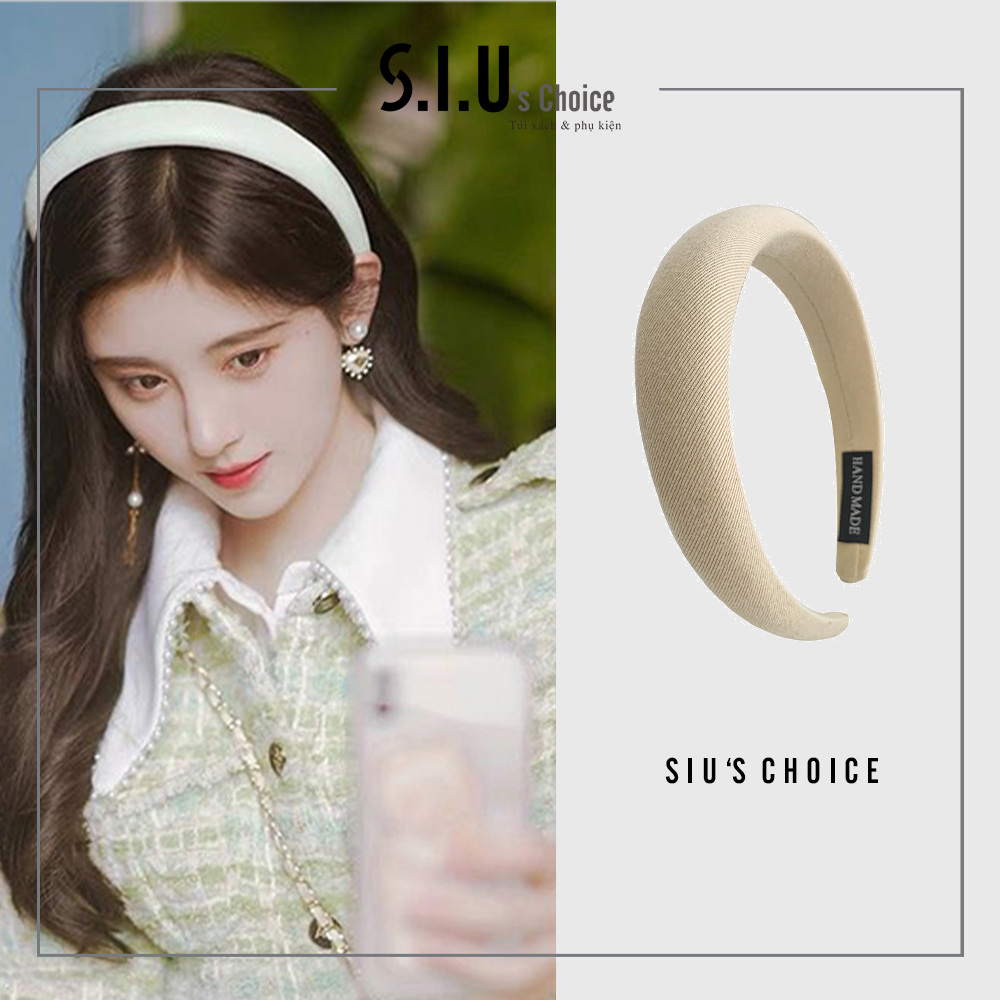 Bờm tóc/băng đô tiểu thư sang chảnh dày phong cách Hàn Quốc cao cấp Siu's Choice- SIUPK5