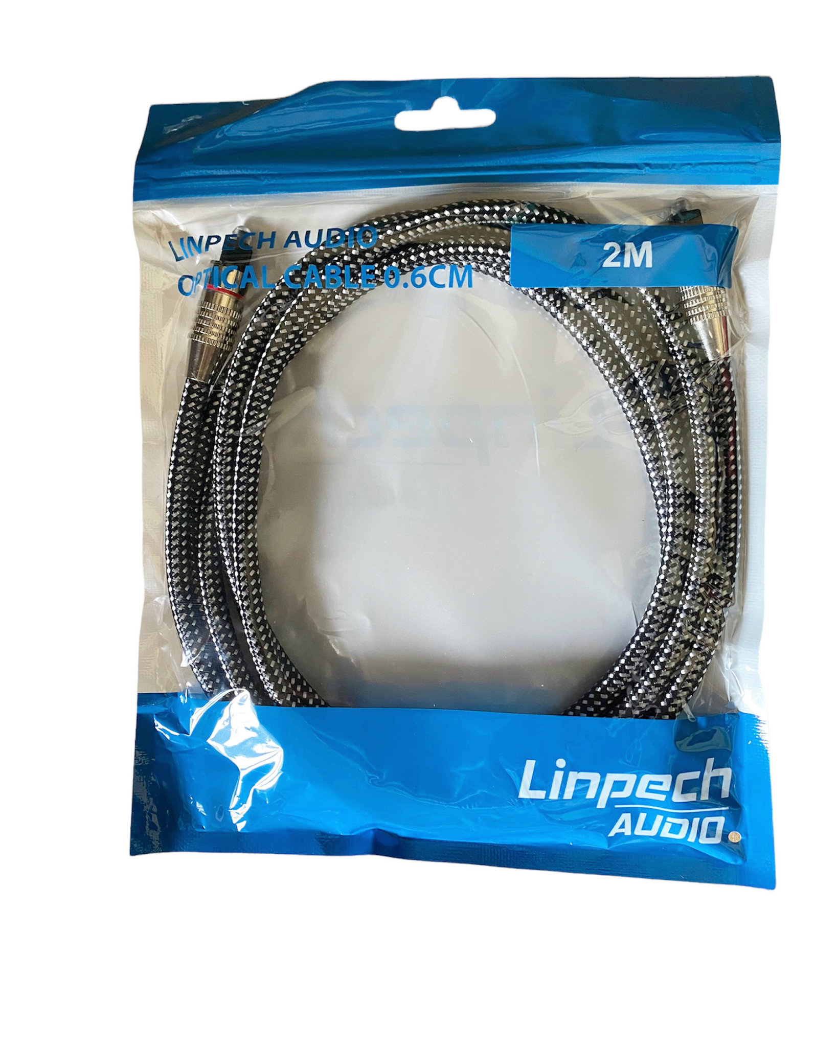 Dây cáp quang âm thanh optical bọc dù 2m sợi to 0.6cm. hàng cao cấp chính hãng linpech