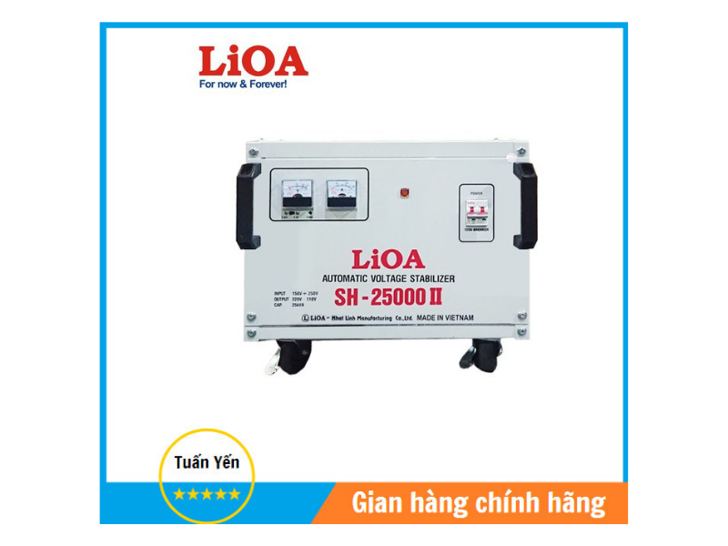 Ổn áp 1 pha lioa sh-25000 ii 25kva, sh-30000 ii 30kva có lõi mô tơ quấn 100% dây đồng cực bền - hàng chính hãng