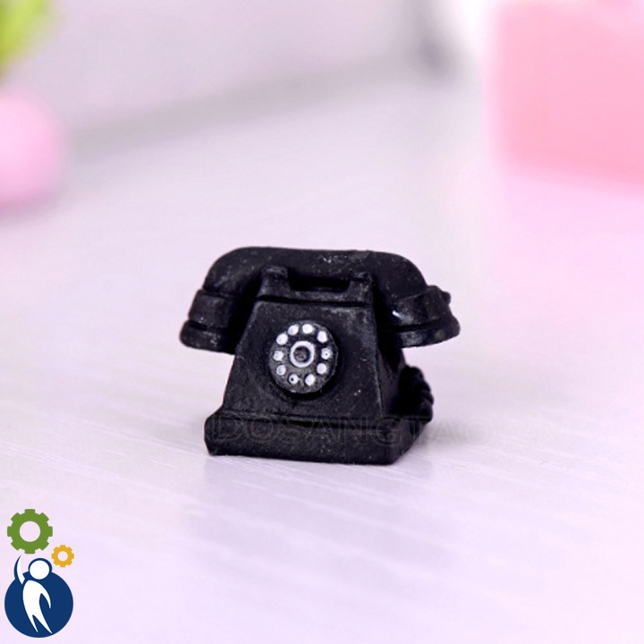 Điện thoại cổ điển 2.5x1.5cm, mô hình mini trang trí