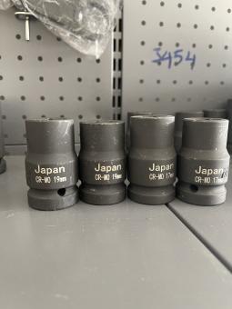 Đầu khẩu, Đầu típ khẩu 3/4 ĐEN CAO CẤP ,NHẬT BẢN LEOPARD mở kích thước 17, 19. Thép siêu cứng, độ bền cao