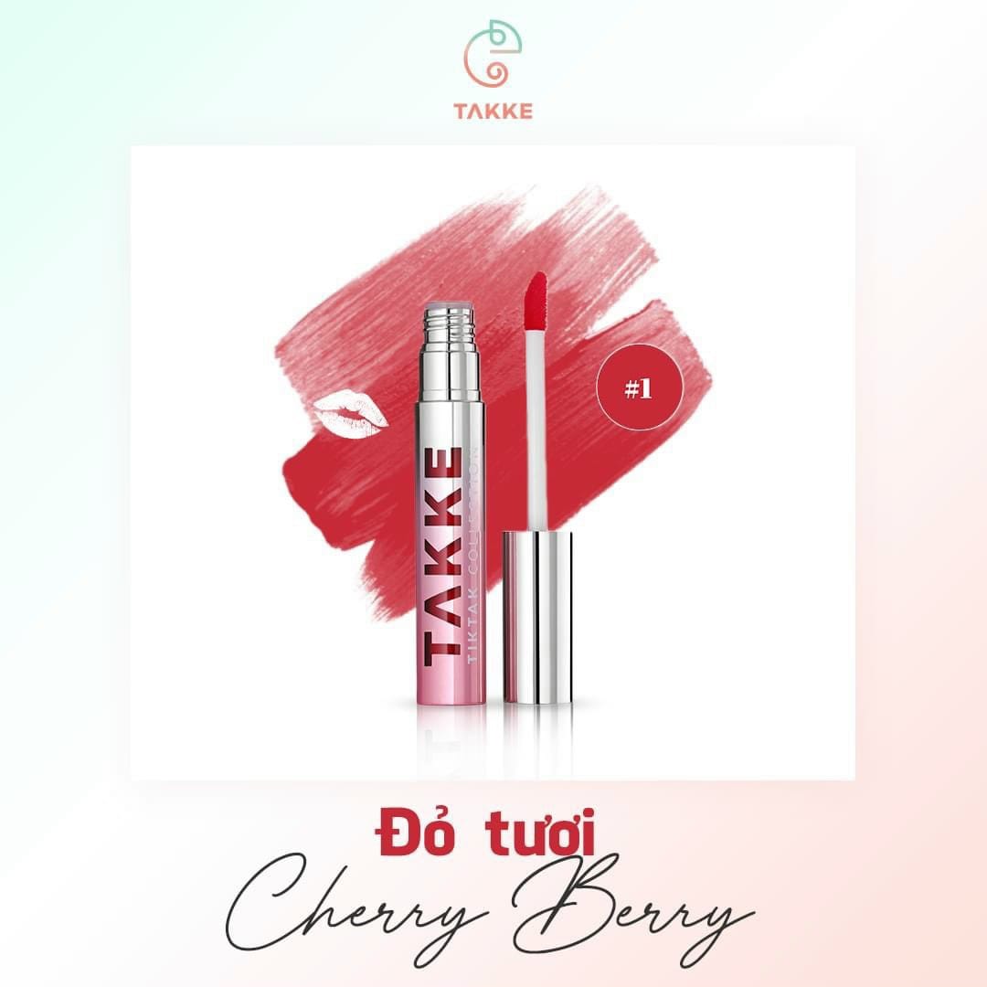 Son kem lì takke dưỡng môi đỏ tươi cherry berry