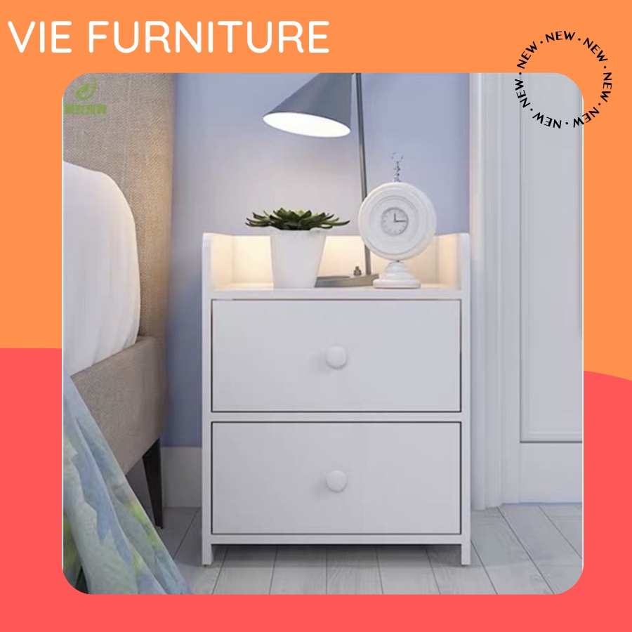 Tủ đầu giường - tab đầu giường 2 ngăn gỗ mdf cao cấp