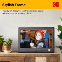 KODAK 7 Inch Digital Photo Frame Electronic Photo Frame IPS Screen Photo/Music/Video Player/Calendar/Alarm Supports USB or SD Card Automatic Rotating with Remote Control