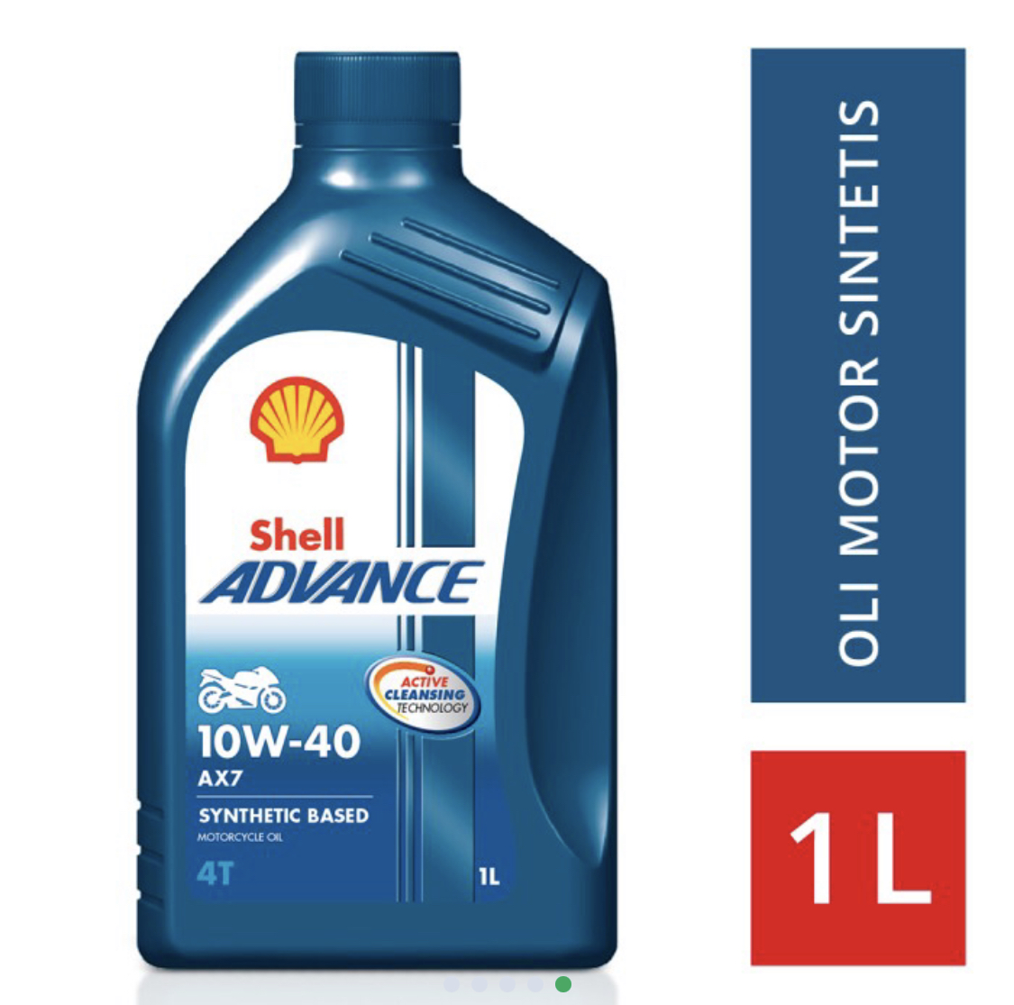 OLi MOTOR SHELL ADVANCE AX7 4T Sport 10W-40 1LT SYNTHETIC BASED DIJAMIN ORIGINAL 100% HARGA TERBAIK