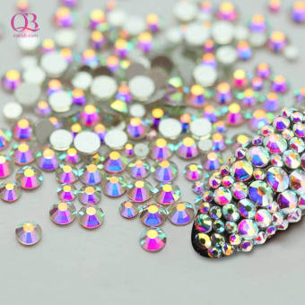 Đá đính móng Hong Kong màu xà cừ s6-S30 tùy chọn