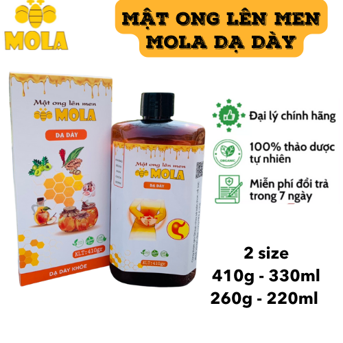 Mật ong lên men mola dạ dày - mật ong mola dạ dày- giảm ợ chua, ợ hơi, đầy bụng, giảm đau dạ dày 2 size 260g - 410g