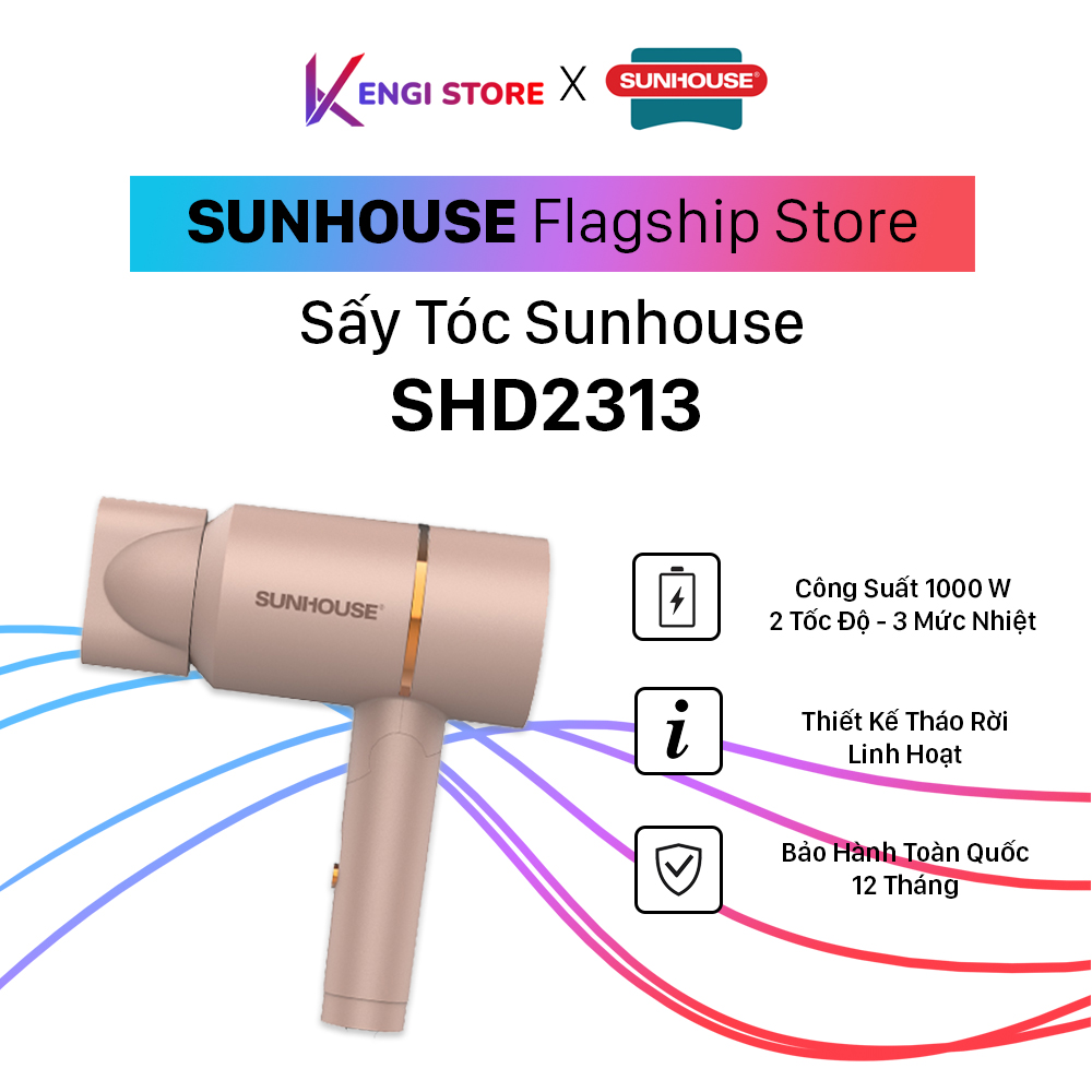 Máy sấy tóc sunhouse shd2313 - bảo hành chính hãng 12 tháng