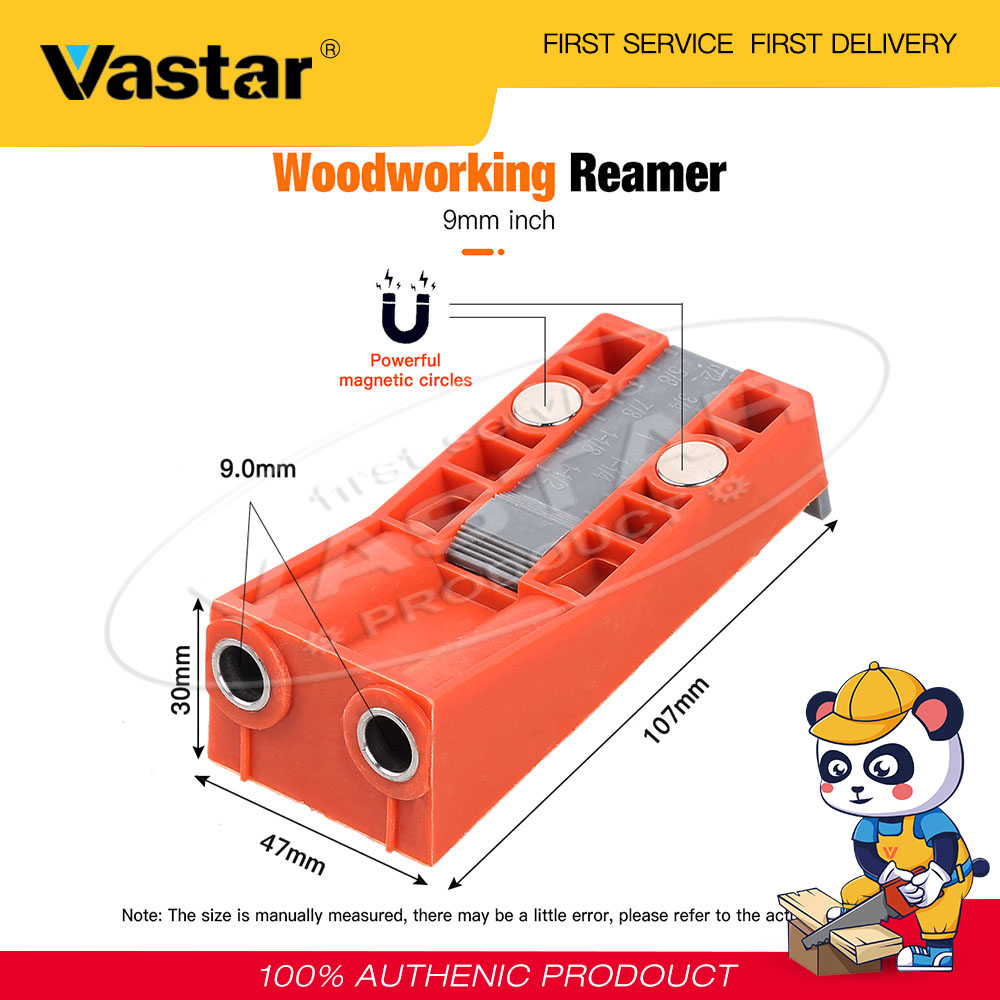 Bộ Dụng Cụ Khuôn Dẫn Lỗ Khoan Hốc Chế Biến Gỗ Vastar Bộ Định Vị Máy Đục Lỗ Bộ Thanh Dẫn Khoan Với 2 Nam Châm (Chỉ Có Bộ Định Vị Lỗ Xiên)