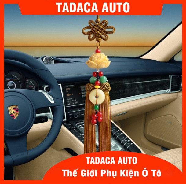 Khánh Liên Hoa Gỗ Sen Treo Xe Ô Tô - Trang Trí Ô Tô, Hút May Mắn TADACA
