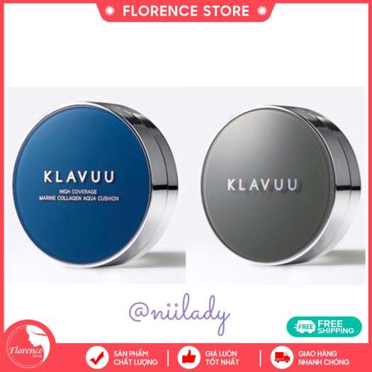 Cushion Phấn Nước Klavuu Urban Pearlsation High Coverage Tension( Màu Xám + Xanh)