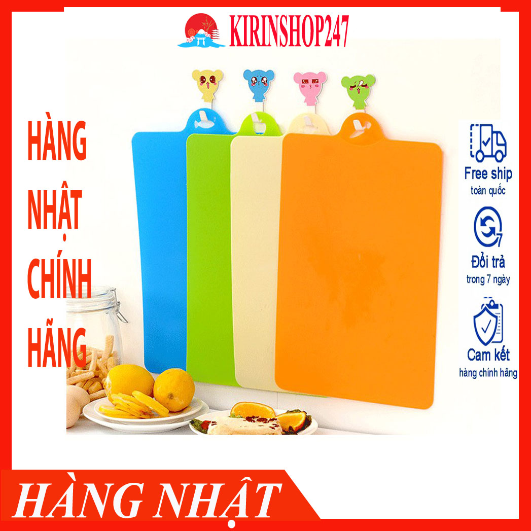 Set 4 thớt nhựa dẻo thái rau củ, thịt, cá Hàng Nội Địa Nhật